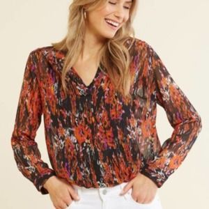 NWT Evereve Peyton Jensen Juniper Popover Blouse // XS